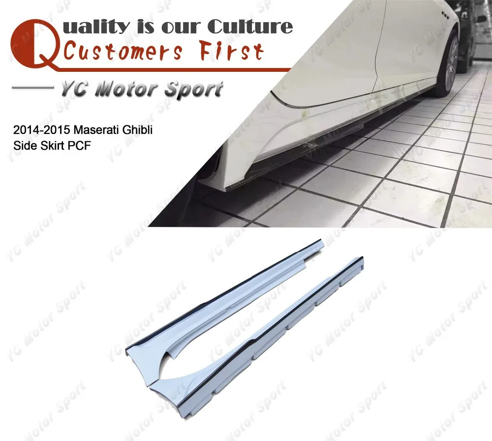 

Car Accessories Carbon Fiber & FRP Fiber Glass Side Skirt 2pcs Fit For 2014-2015 Ghibli ASP Style Side Skirts