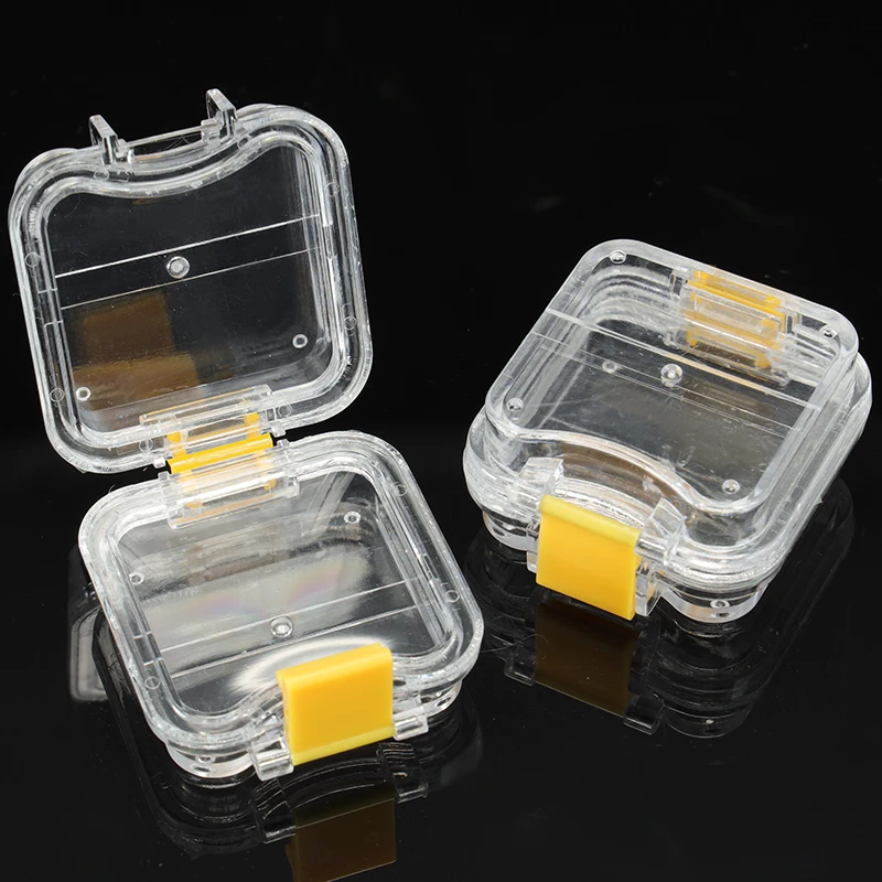 10/50pcs Bag Small Dental Crown Box With Transparent Flexible Film Inside Denture Storage Material Plastic Teeth Tool