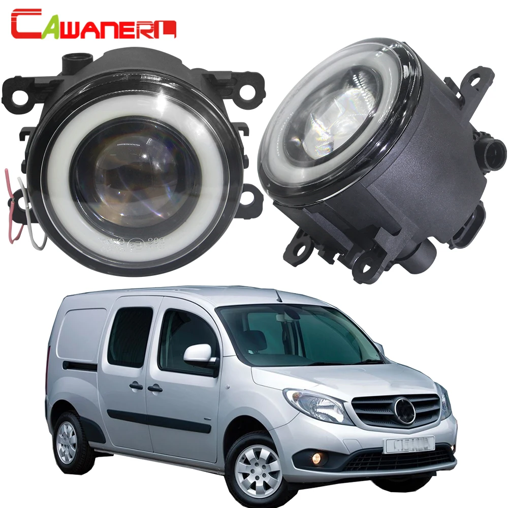 Cawanerl For Mercedes-Ben Citan 415 2012-2018 Car LED Fog Light Angel Eye DRL Daytime Running Lamp 30W 3000LM 12V 2 Pieces