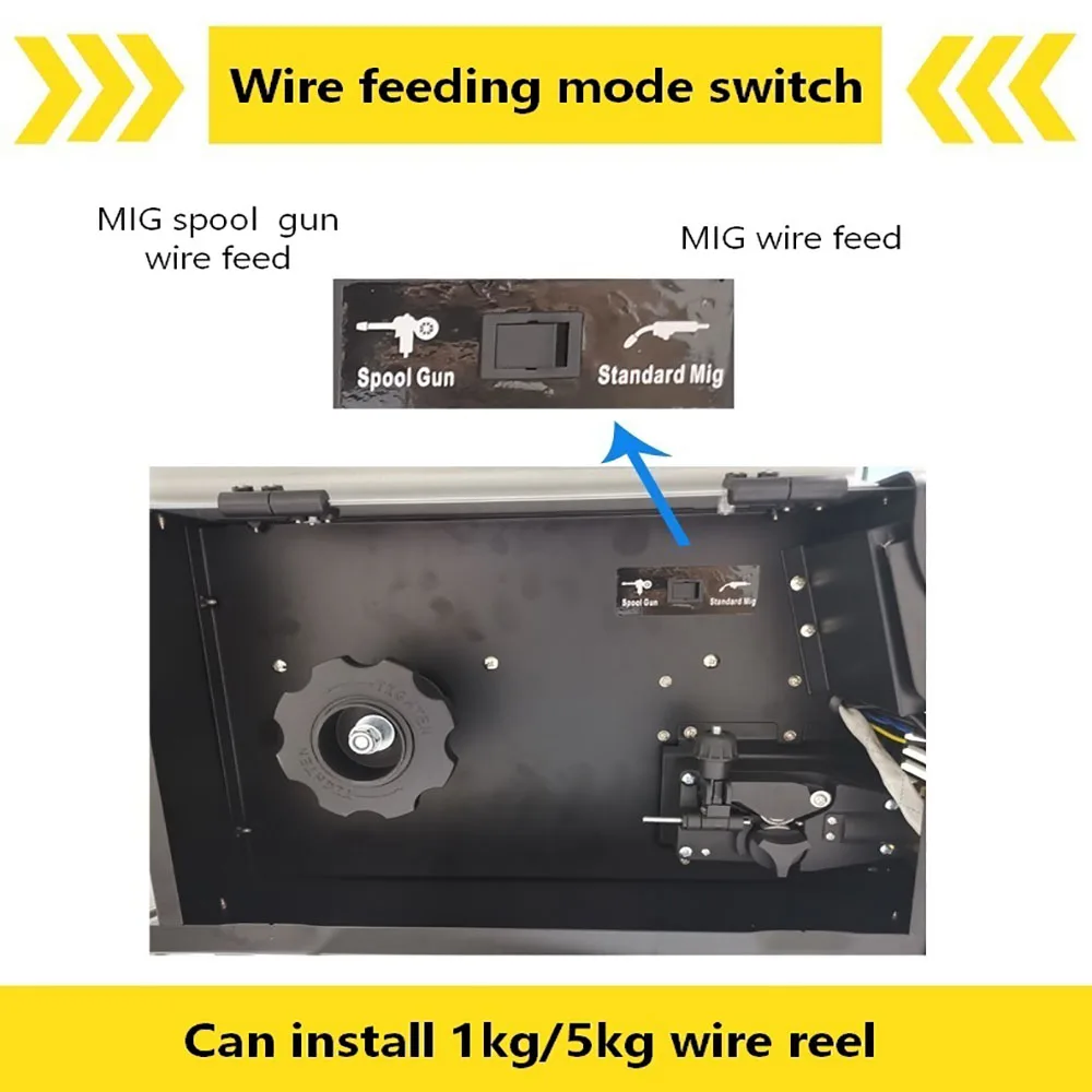 220V 6 In 1 Welder Inverter IGBT TIG ARC Spool Gun Welding Machine Intelligent MIG No Gas and Gas Multifunction Welding Machine