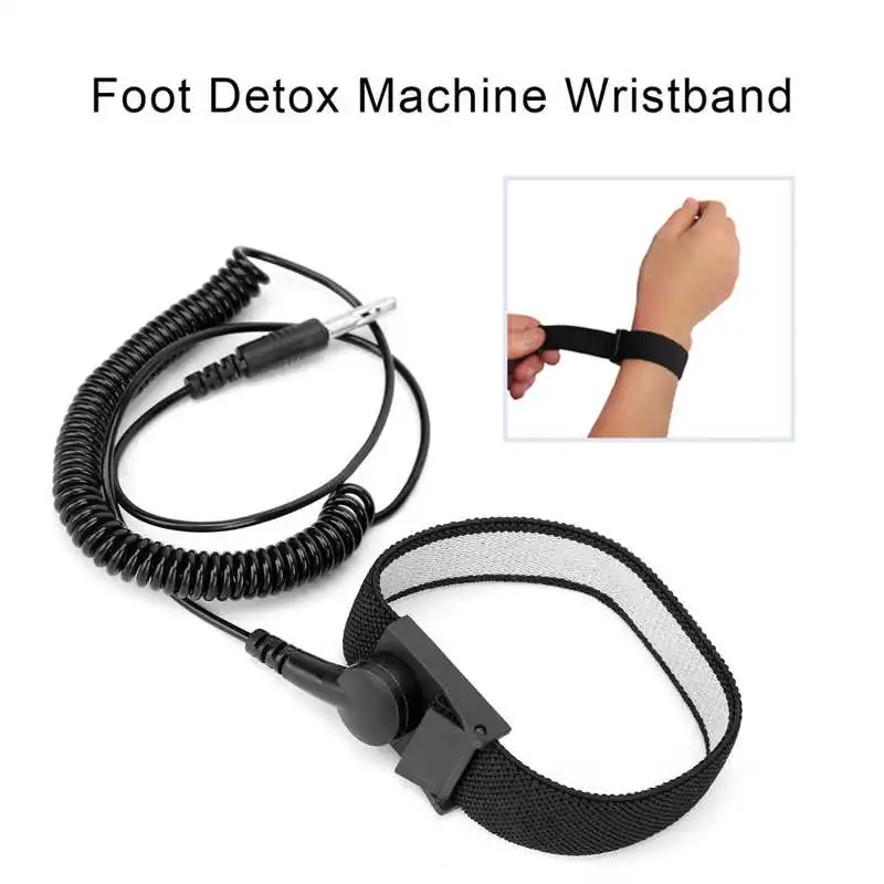 1pcs/lot Banana/Straight Plug foot Detox Machine Wristbelt Anti Static Wristband Strap Wrist Belt for Ion Ionic Detox Foot Spa