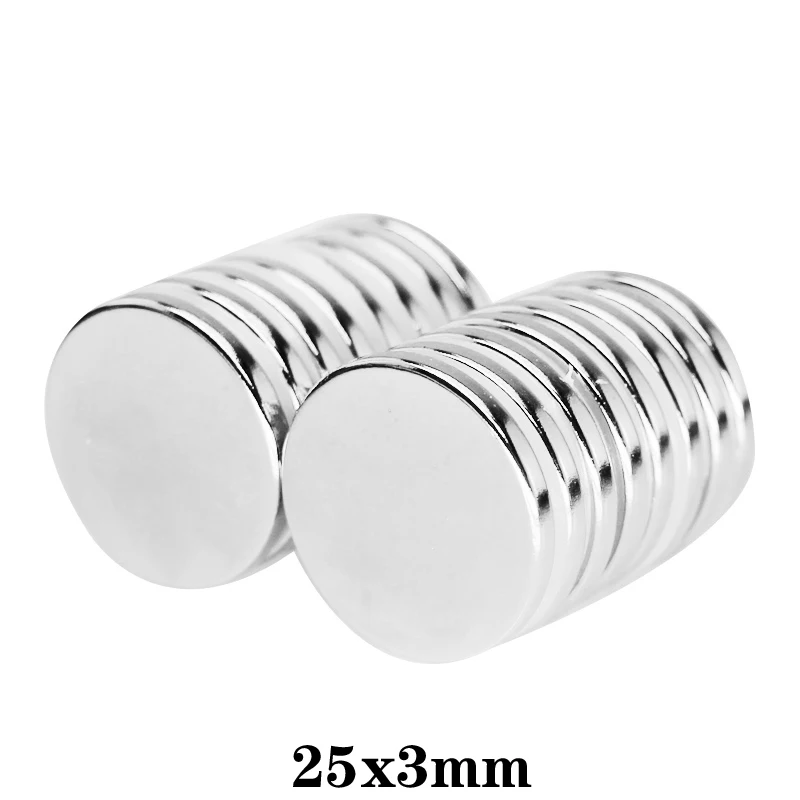 

2~50pcs 25x3 mm N35 Round Magnets 25mm*3mm Neodymium Magnet disc 25x3mm Permanent NdFeB Super Strong Powerful Magnetic 25*3 mm