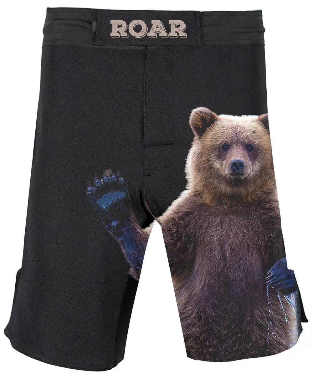 곰 판다 귀여운 헬로 MMA 파이트 반바지, BJJ 노기 그래플링 주짓수 바지, 보드 반바지