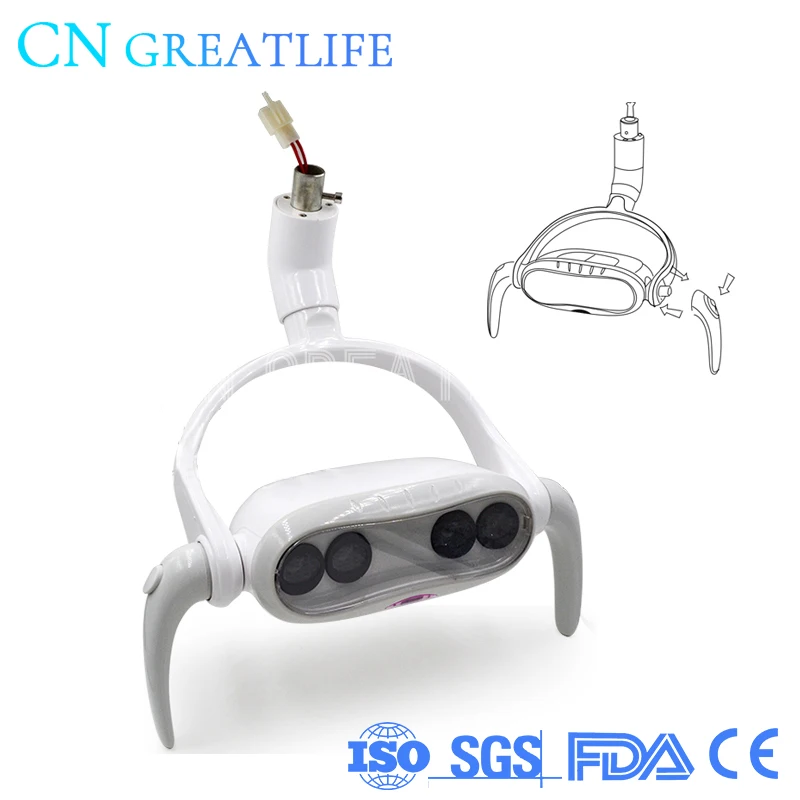 6300k 15w Dental Chair Unit Dental Operation Lighting Led Lamp 4pcs Chips Induction Oral Dental Lamp Dental Led Light