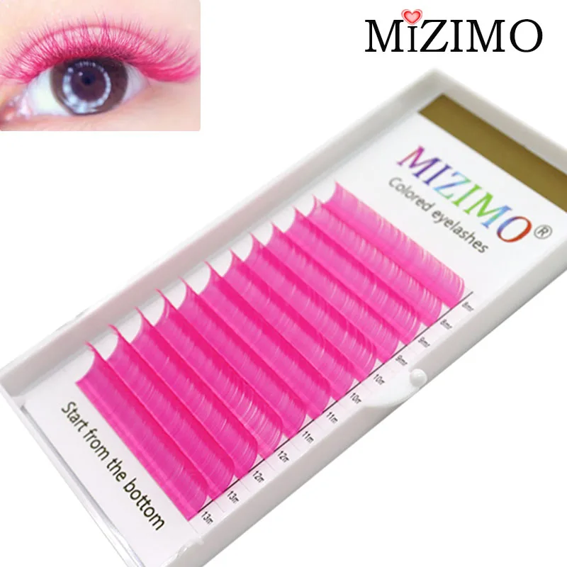 MIZIMO Mixed Length 8-13mm, Color Single Grafted False Eyelashes, Natural Softness and Extension, Makeup Tools