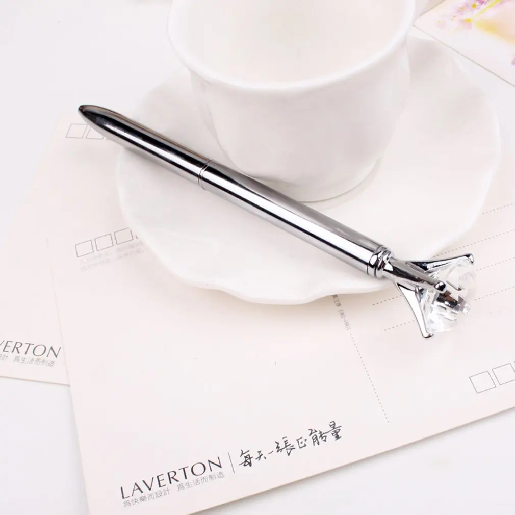 Роскошная портативная большая ручка с кристаллами шариковые ручки канцелярские принадлежности шариковая ручка товары для дома офиса школы Прямая поставка оптовая продажа