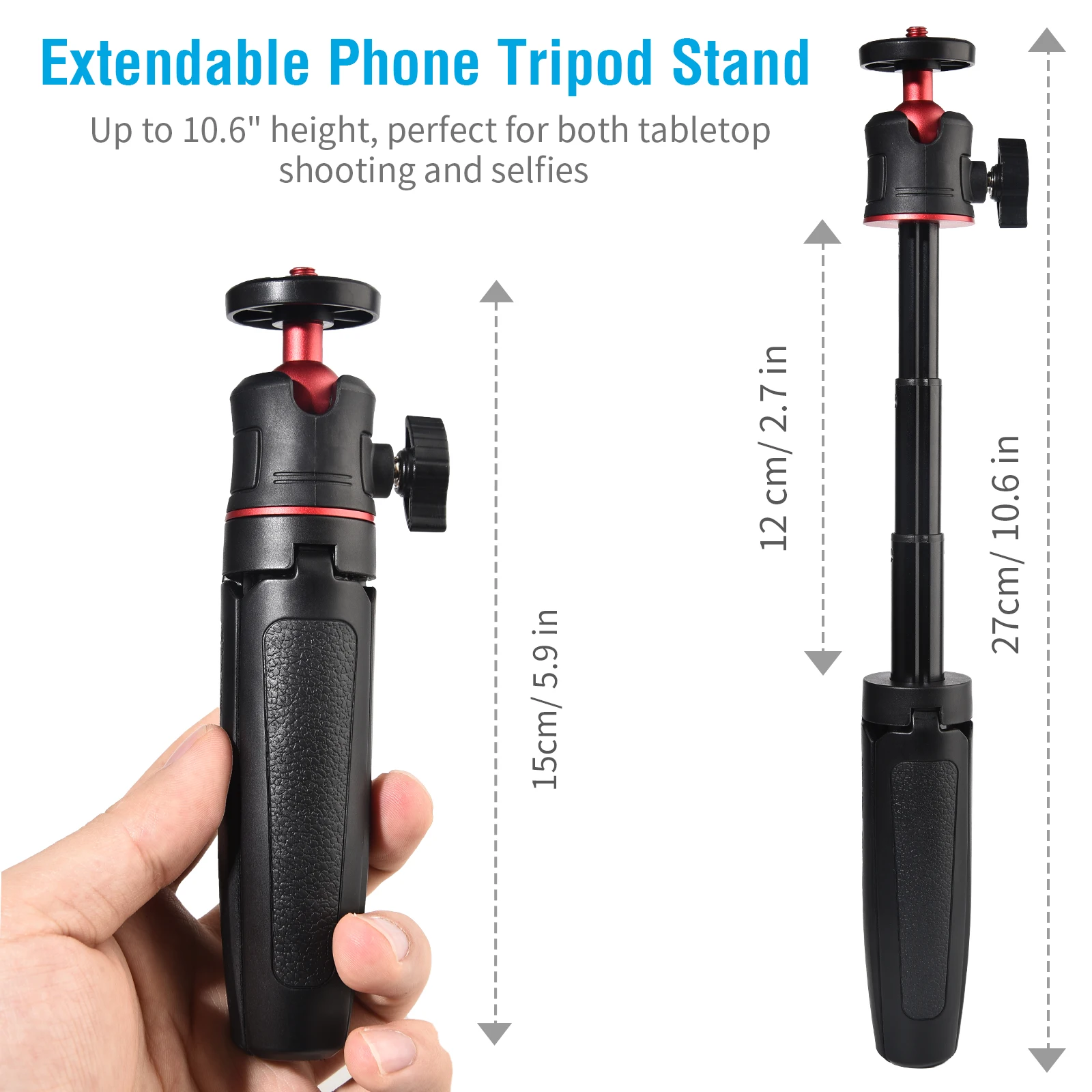 Extendable Selfie Stick for GoPro Hero 11 10 9 8 7 6 Portable Vlog Tripod Mini Action Camera Handle Gopro Accessory