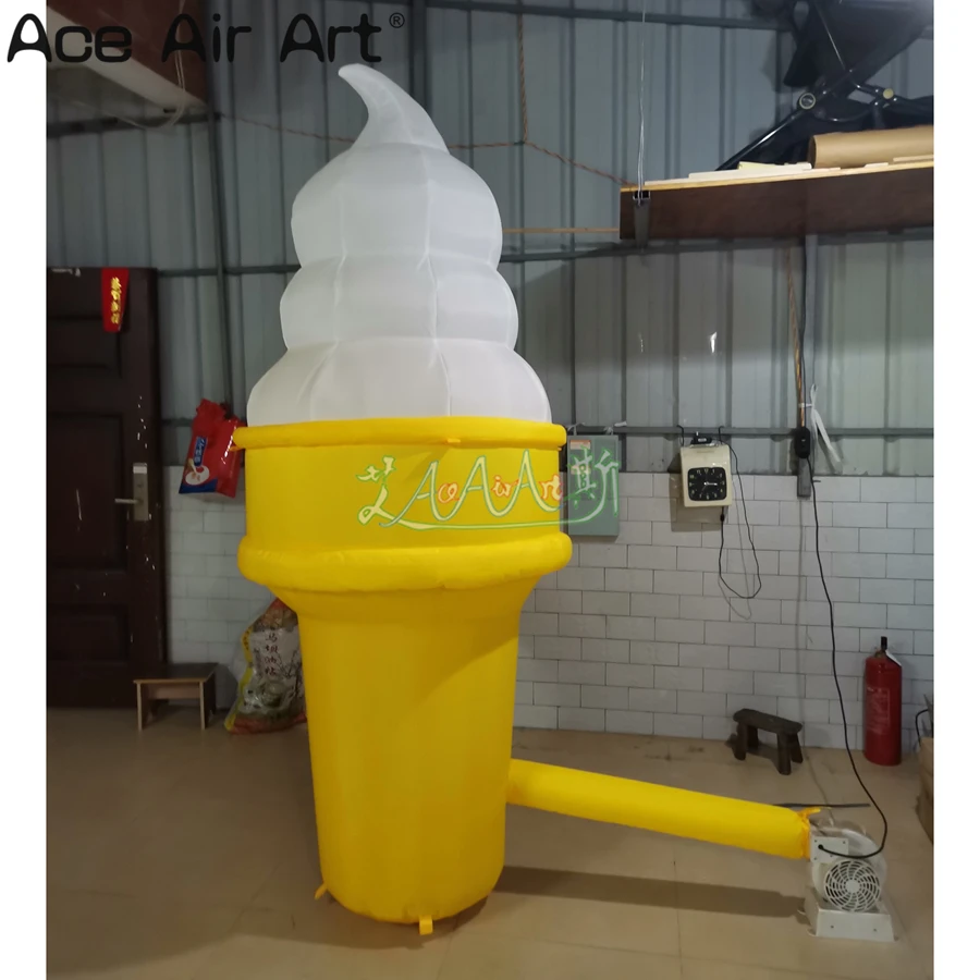 Popular 8ft/10ft/13ft Inflatable Ice Cream Model With Air Blower For Trade Show/Exhibition/Advertising Made By Ace Air Art