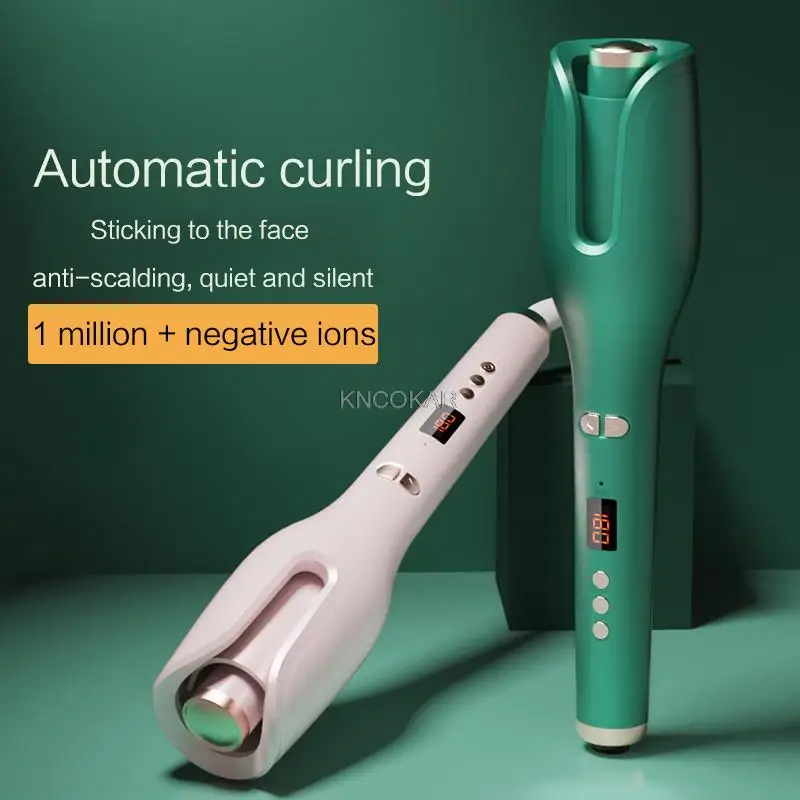 

Portable Curling Iron Sutomatic Curling Iron Negative Ion Electric Ceramic Heating LCD Screen Rotating Wave Curling Tongs Curls