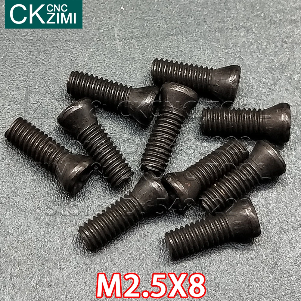 M2.5*8 mm M2.5X8 Screw CNC Insert Torx Screw for Replaces Carbide Insert CNC Lathe Tool Cutter Toolholder Accessories Lathe Tool