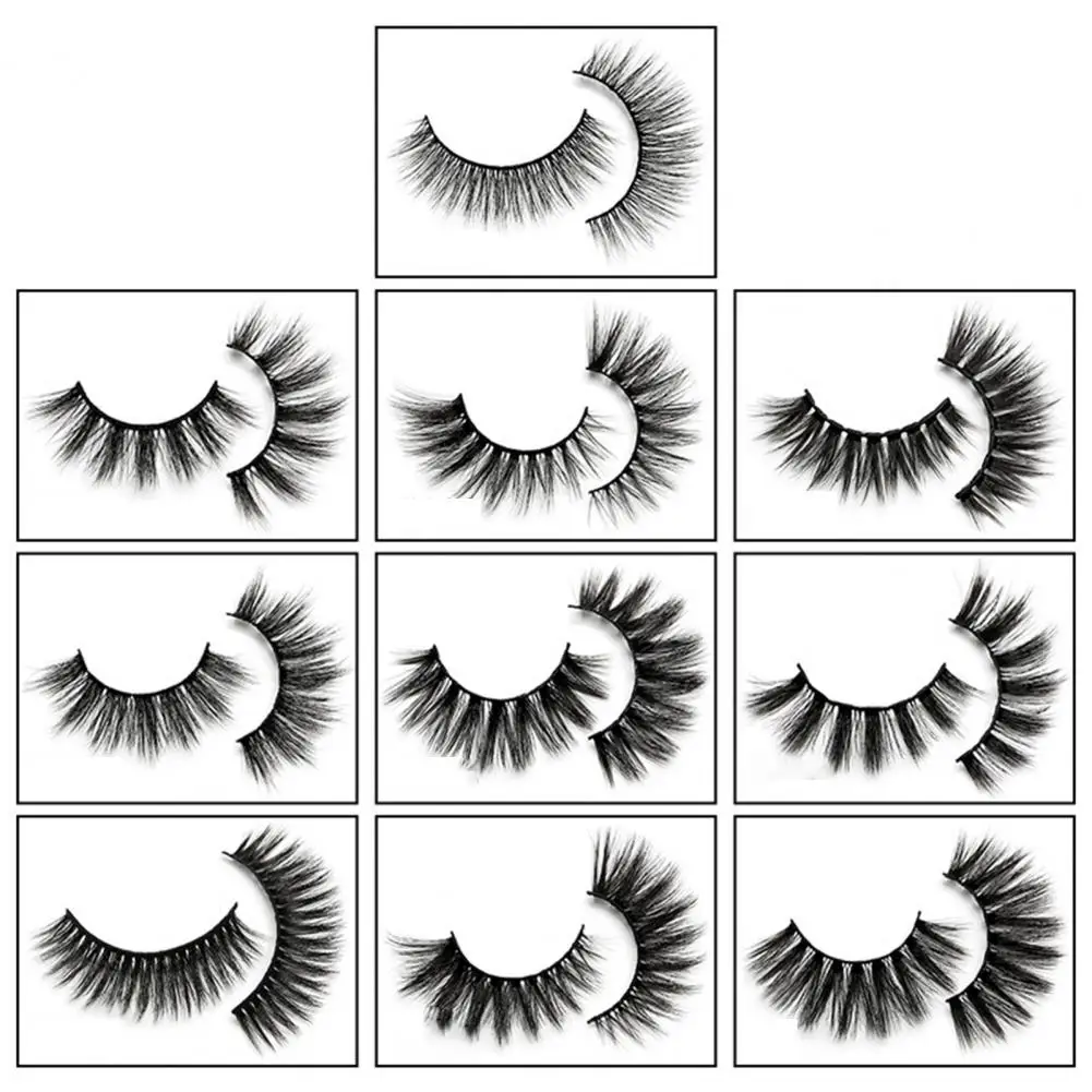 1 Pair Lash Slender Multiple Layers Natural Effect Handmade Mink Hair Eyelash for Dating Makeup Tools Accessories