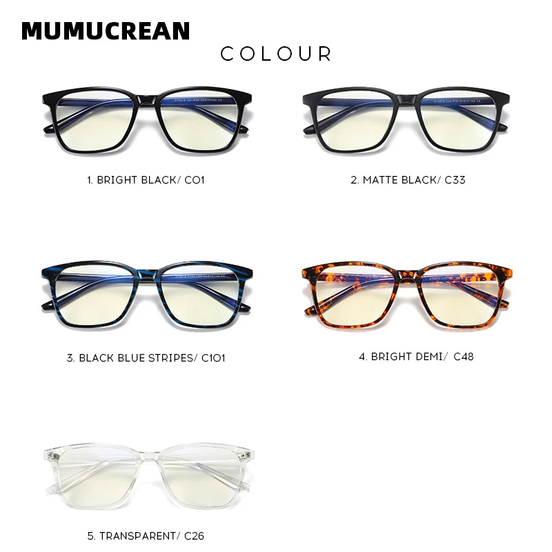 New Tr90 Anti-blue Glasses Retro Square Glasses Frame Men and Women Literary and Artistic Transparent Flat Glasses