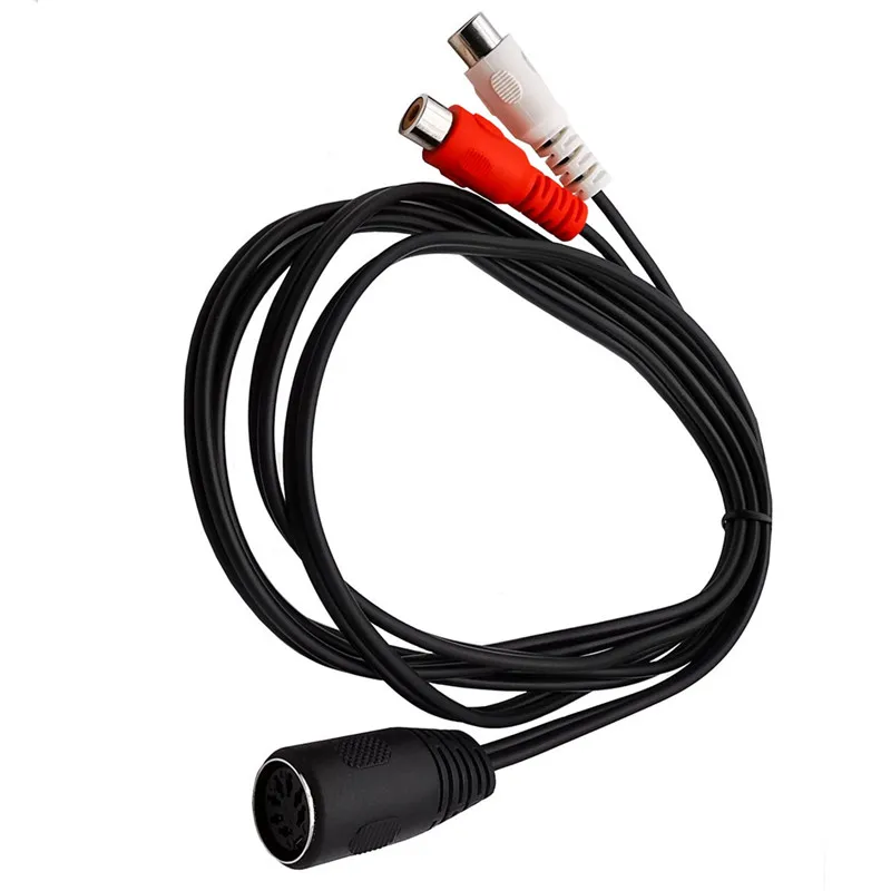 Cable MIDI hembra DIN de 7 pines a 2 cables de audio con enchufe hembra RCA dual 0,5 m 1,0 m 1,5 m