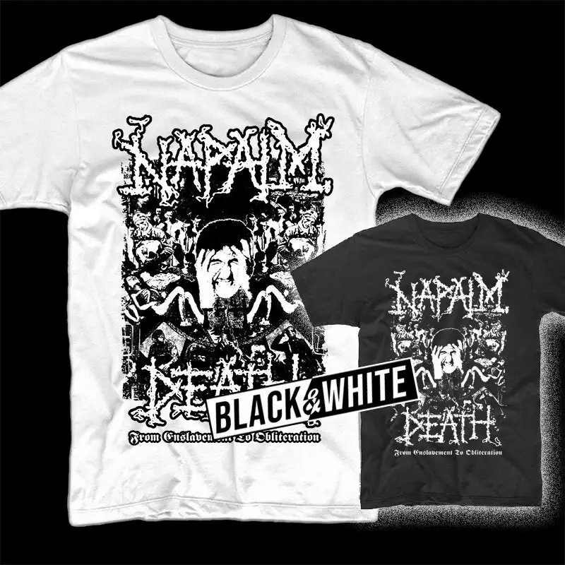 Napalm, постер с надписью «Death OF Enslavement To obliation», Обложка альбома, металлическая футболка с твердым рок-музыкой, все размеры, стандартная Мужская футболка