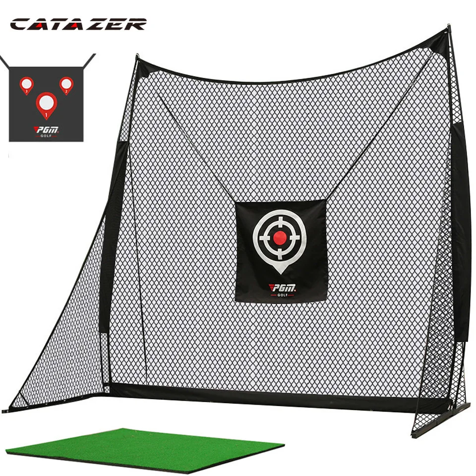 Catazer Professional Golf Swing Cutting Training Cages Ball Back Net Rack Shelf Metal Support Stand Outdoor Backyard Trainer