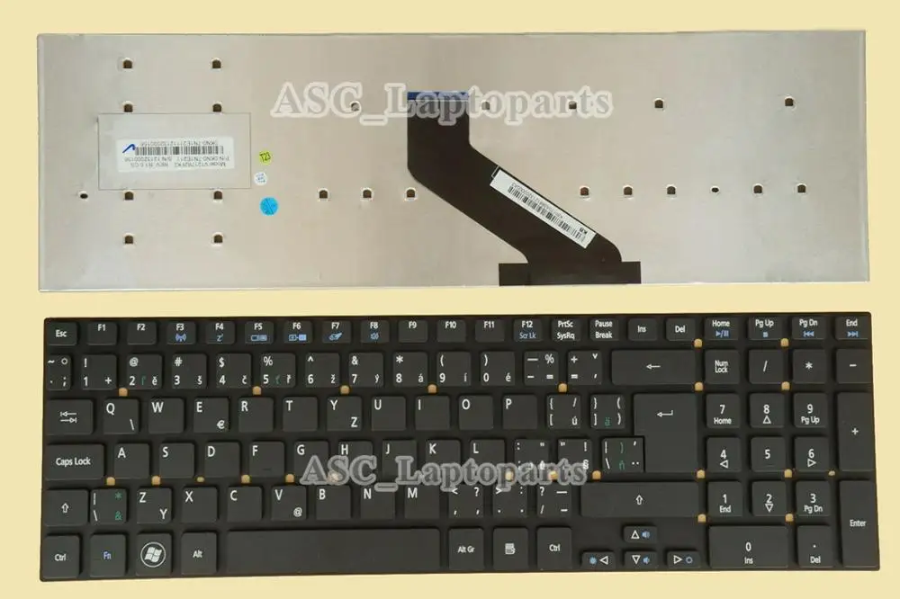 

New Czech Slovakian Keyboard for Acer Aspire E5-571G E5-571PG E5-572G E5-721 ES1-520 ES1-521 V3-731 V3-731G V3-771 V3-771G Black