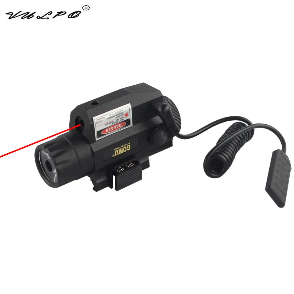 

VULPO 2015 GOMU Tactical LED Weapon Gun Light Flashlight Red Dot Laser Sight Airsoft Pistol Gun Light For 20mm Rail