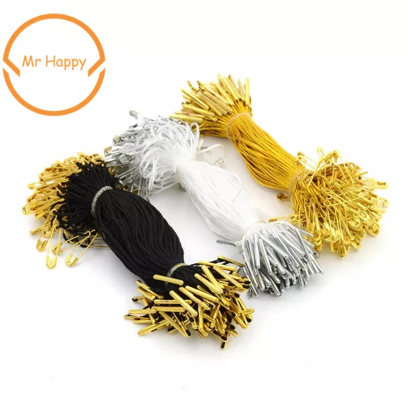 High Quality 100pcs 8cm Length Gold Lines Loop Pins Security Loop Tag Fasteners Price Tag Fastener