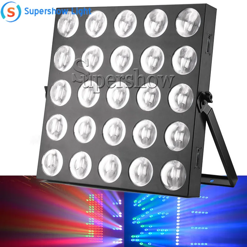 4PCS/lot 25 Eyes 10W RGBW 4in1 Stage Beam Light LED Matrix Blinder Wall Panel 5x5