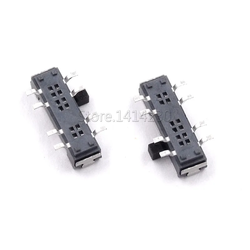 10Pcs MINI Miniature SMD SMT Side Slide Switch 2P3T 8 Pin 3 Position Toggle Switches Handle high 2mm