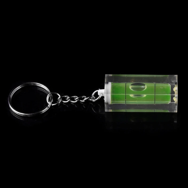 Mini Square Spirit Level Key Ring Key Chain Tool Gadget Fr Photo Wall Hanging TV