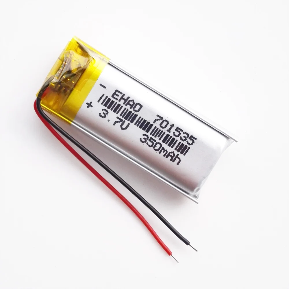 3.7V 350mAh akumulator litowo-polimerowa LiPo 701535 do słuchawek Mp3 GPS Smart zegarek z lampą Led ElectronicPart