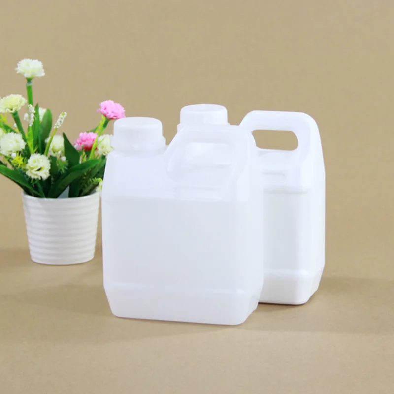 Empty 1000ML square plastic bottle Liquid Jerry can food Grade HDPE Container Washing powder disinfectant Refillable Bottle