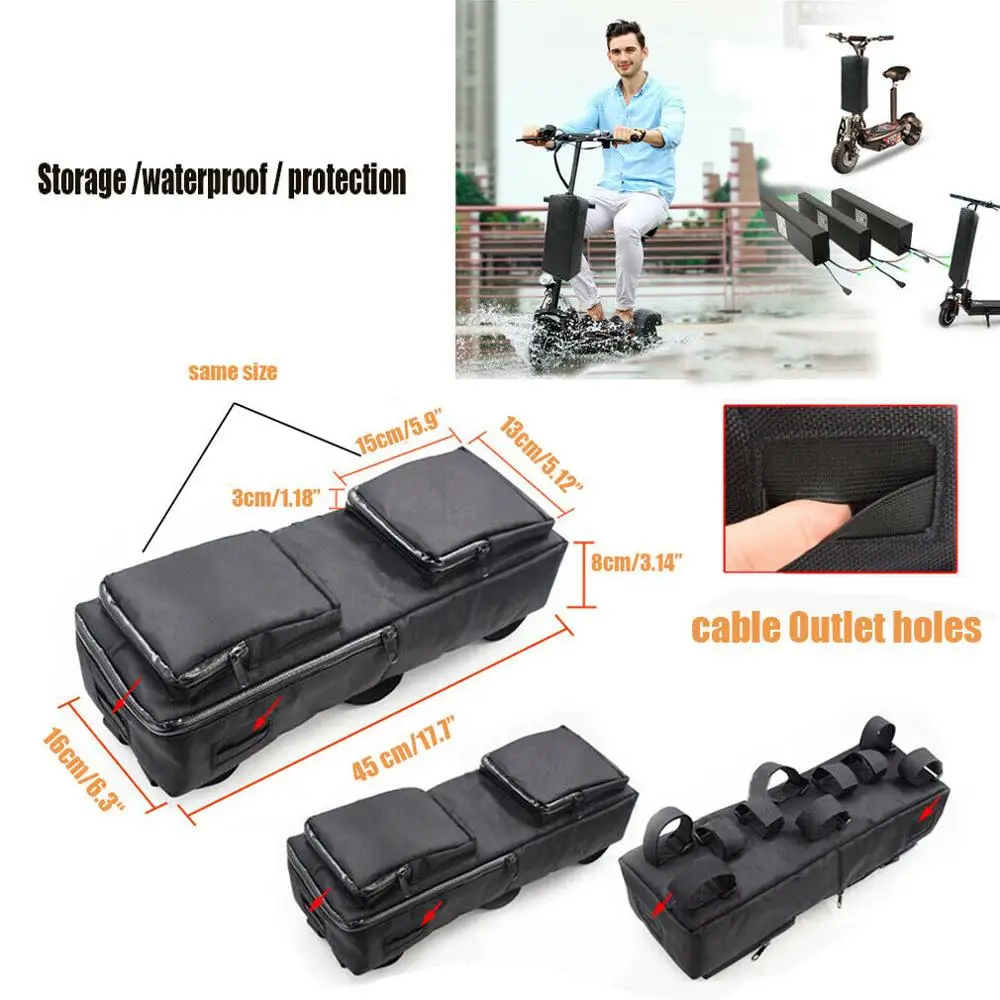 45cmx16cmx8cm Cycling Battery Bag Electric Scooter Bag Case Bicycle Front Waterproof Storage for MTB eBike Bag