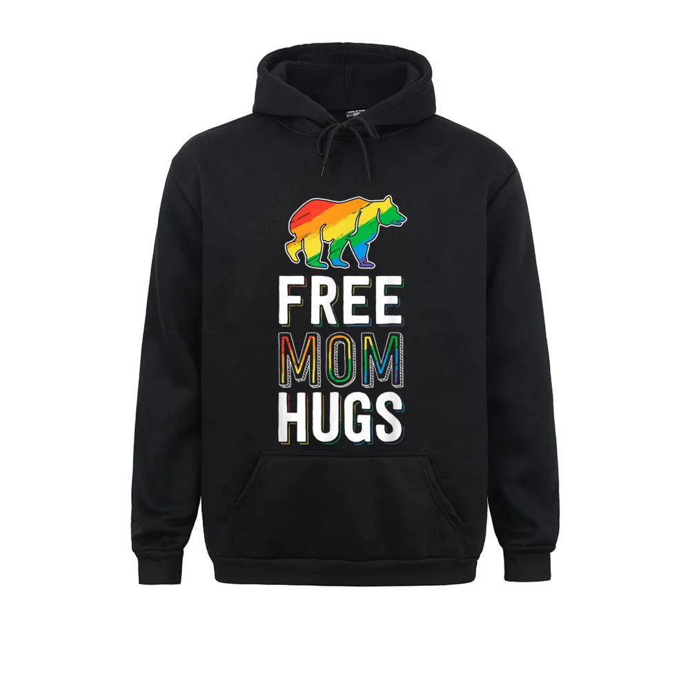 Free Mom Hugs Pride Proud Mom LGBTQ Parent LGBT Men Sweatshirts Street Hoodies Prevalent Sportswear Long Sleeve