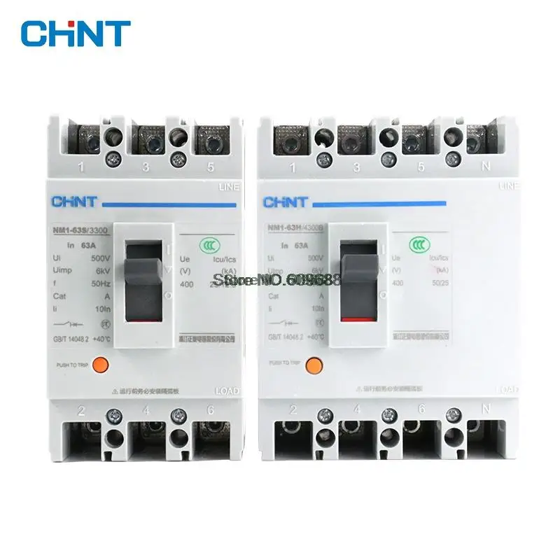 CHNT NM1 400A 500A 630A Moulded Case Circuit Breaker Air Switch NM1-400S/3300 NM1-500S/3300 NM1-630S/3300CHINT