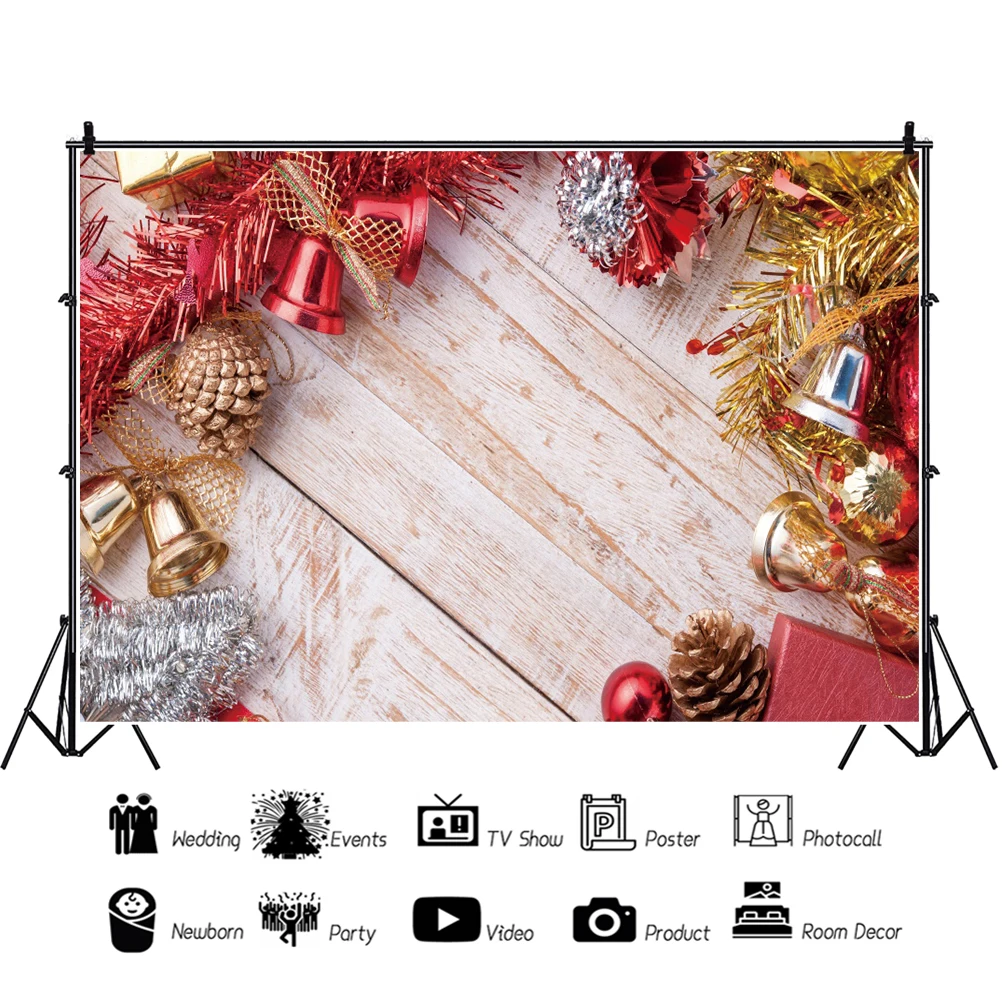 Yeele عيد الميلاد التصوير لوحات خشبية أجراس الطفل صورة التصوير خلفية التصوير الخلفيات للصور استوديو