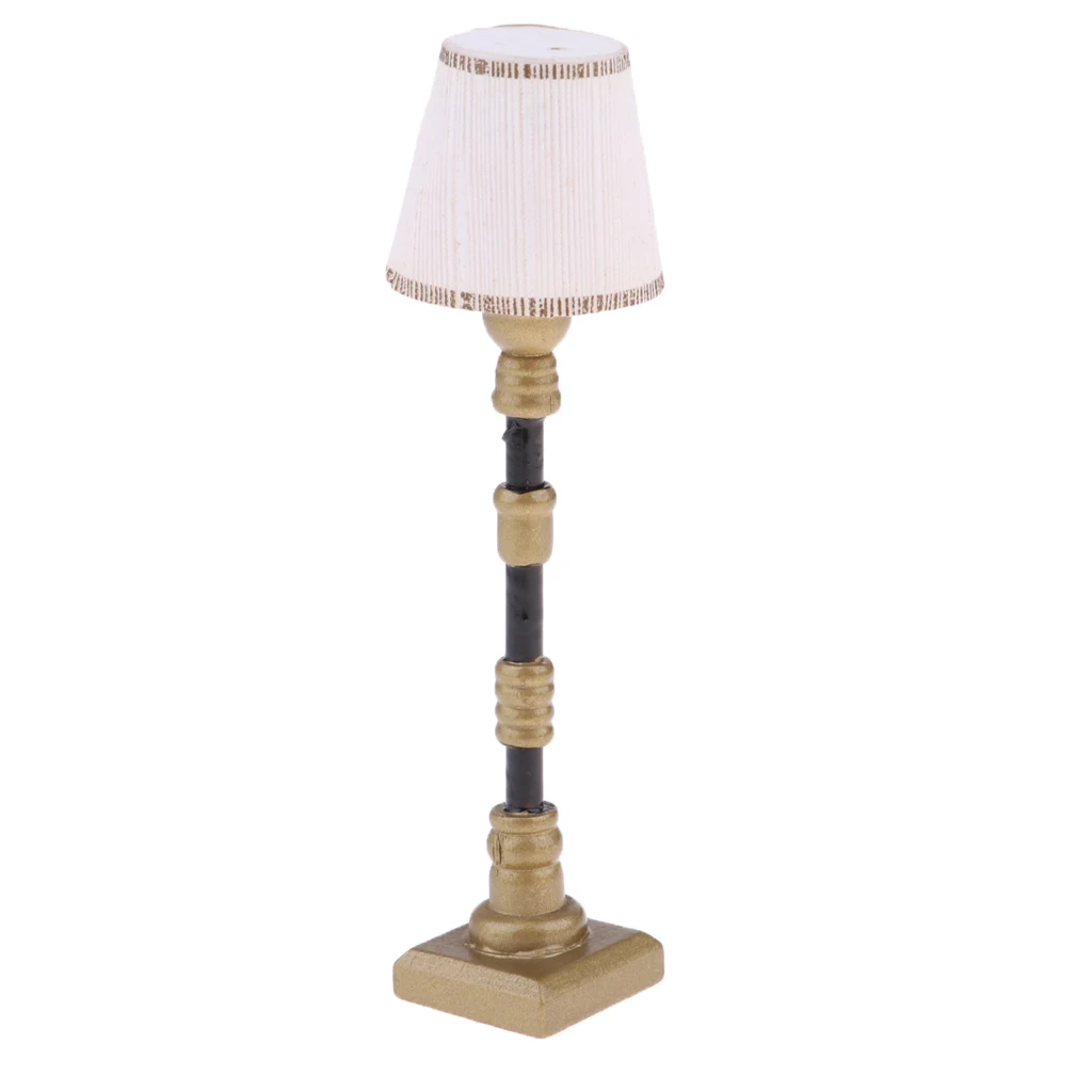 Poppenhuis Led Licht Vloerlamp, Miniatuur Standaard Lamp, Leeslampjes, Voor