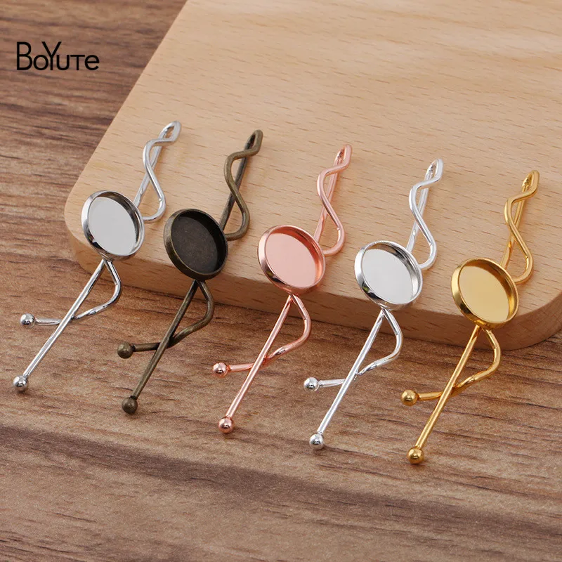 BoYuTe (30 Pieces/Lot) W Shape Hairpin Welding 12MM Blank Tray Base Factory Direct Sale Diy Hair Accessories Materials