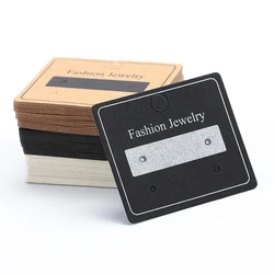 50pcs 4.7x4cm Earrings Display Card Kraft Paper Cards Packaging Hang Tag Ear Studs Cardboard Holder for Jewelry Sale Price Tag