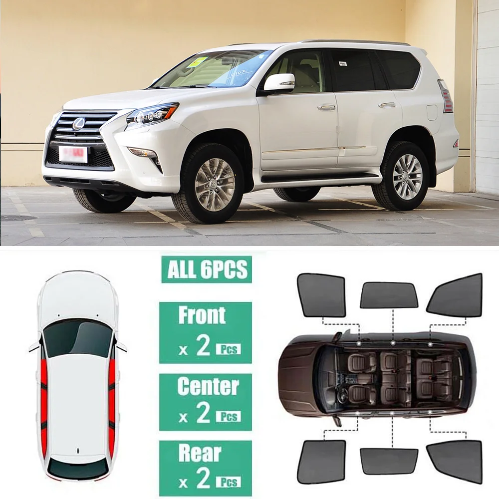 

Side Windows Magnetic Sun Shade UV Protection Ray Blocking Mesh Visor Fit For Lexus GX400 GX460