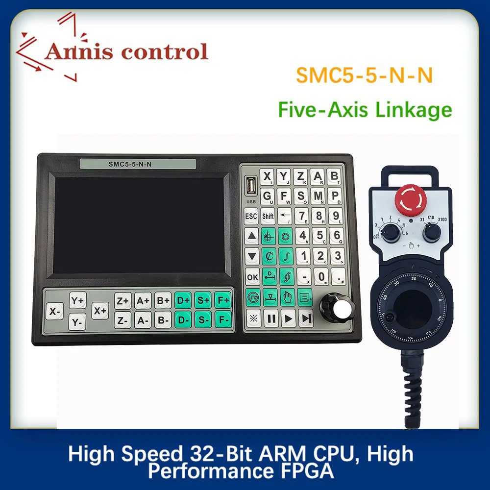 CNC offline controller SMC5-5-N-N 5 axis set 500KHz motion control system +6 axis emergency stop hand wheel