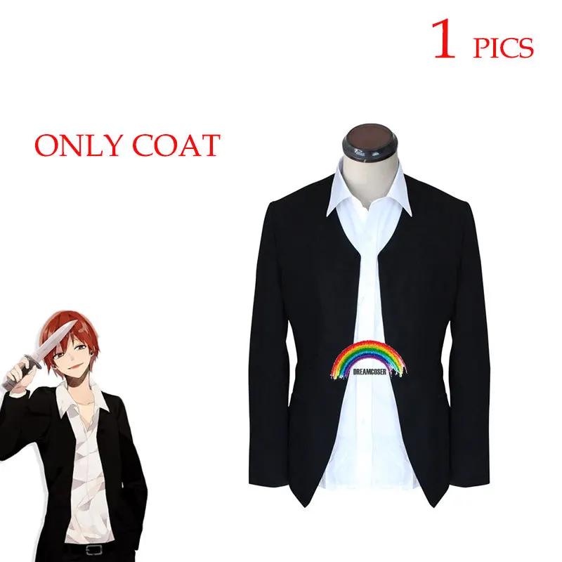 Anime Assassination Classroom Akabane Karma Korte Pruik Cosplay Kostuum Haar Party Mannen Cosplay Pruiken Pak Jas 5Pics