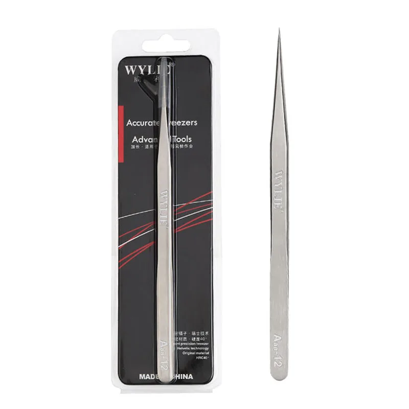 

WYLIE Aaa-14 Aaa-12 Precision Repair Tweezers 16 cm long pointed stainless steel extra sharp hardened tweezers for mobile repair