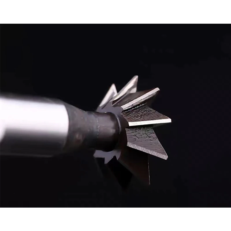 BB Dovetail Cutter HSS 45 55 60 Degree Dovetail Slot End Mill High Speed Steel Metal Cutting Tool 8mm 16mm 25mm