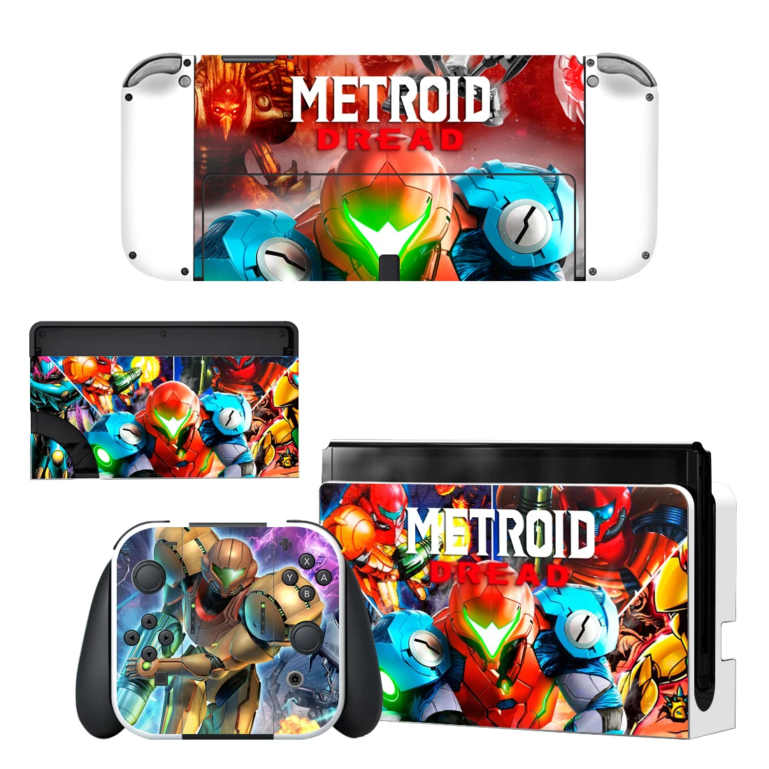 Metroid Dread Nintendoswitch Skin Cover Sticker Decal for Nintendo Switch OLED Console Joy-con Controller Dock Skin Vinyl