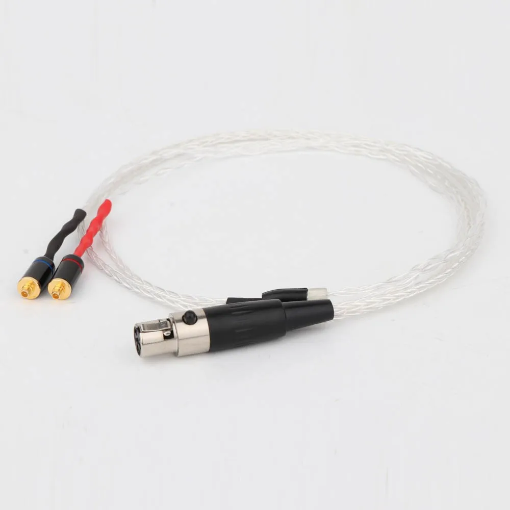 Preffair 8Cores Silver Plated Earphone Cable Replacement cable for SE846 SE535 SE215 SE315 4Pin mini xlr Plug