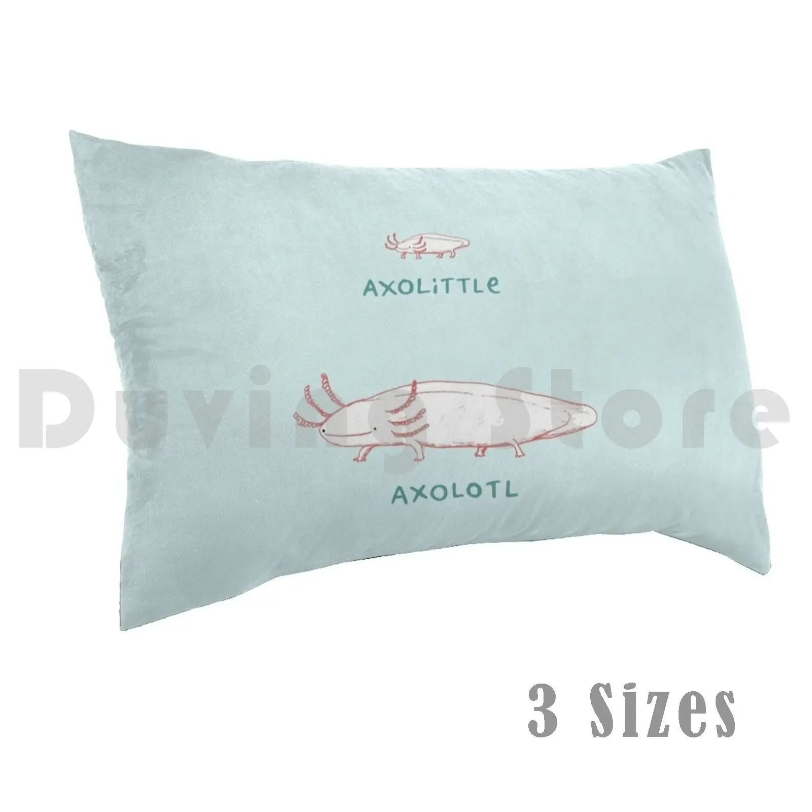 Axolittle Axolotl Pillow Case Printed 50x75 Axolittle Axie Funny Floating Axolotl Love Cute Sweet Adorable