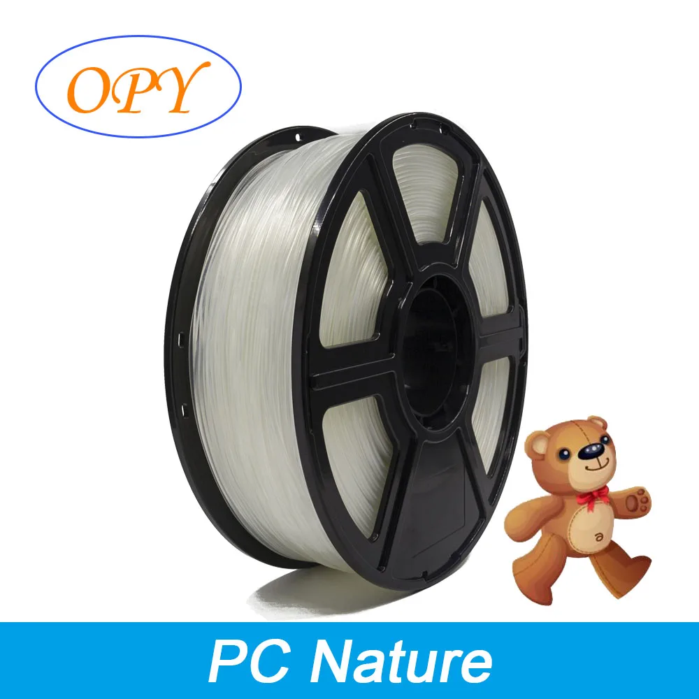 Polycarbonate Filament Pc 1.75 Mm Transparent Color Coils Wire Reels Sample Available 1kg 100g 10m