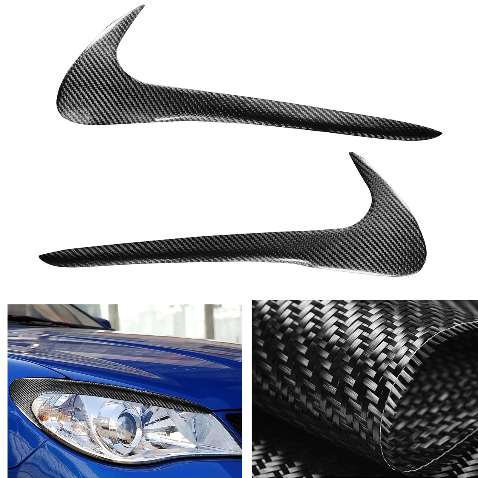 

Front Head Light Lamp Cover Trim For Subaru Impreza 9th 2006-2007 Carbon Fiber Headlight Eyelid Headlamp Eyebrow Sticker Brow