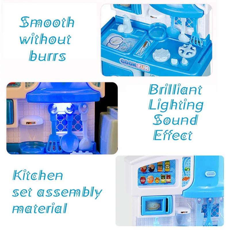 Play house toy 2020 New Cooking Toys Set Music and Light Cooking Toys Kitchen Game Set Kitchen Toys for kids baby Pretend toy