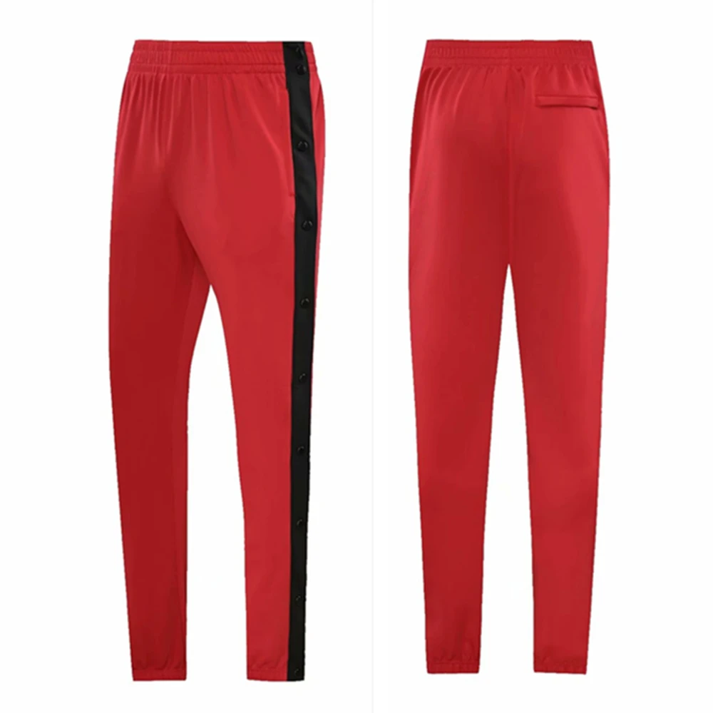 Women & Men Running Pants Button Double Side Opening Training Sports Pants Jogging Fitness Baseball Basketball Court Trousers