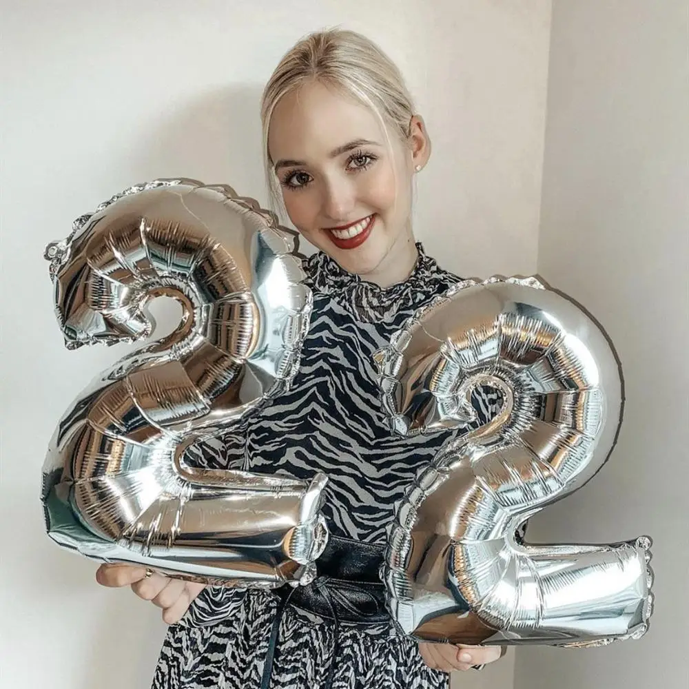 32 40inch Big Foil Birthday Balloons Helium Number Balloons Happy Birthday Party Decorations Kids Toy Figures Wedding Air Globos