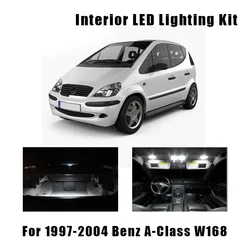 10pcs Canbus LED Interior Map Dome Light License Plate Lamp Kit For Mercedes Benz A Class W168 1997-2004 Reading Ceiling Light