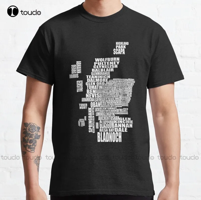 

Новинка, Классическая футболка Distillery с картой Шотландии, мужские классические рубашки, хлопковая Футболка S-3Xl