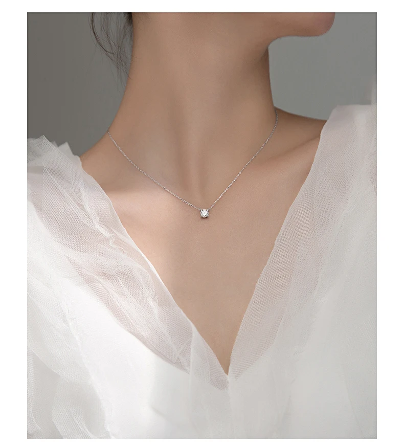 La Monada 38 + 4,8 cm Silber Halskette Für Frauen Feine Silber 925 Schmuck Mode Hals Minimalistischen Anhänger 925 silber Ketten Frau – Detail 5